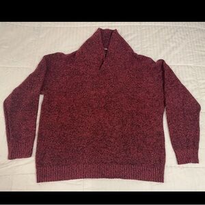 American Eagle Shawl Neck Sweater Men XXL Red/Blue Cotton/Wool Blend EUC 90s